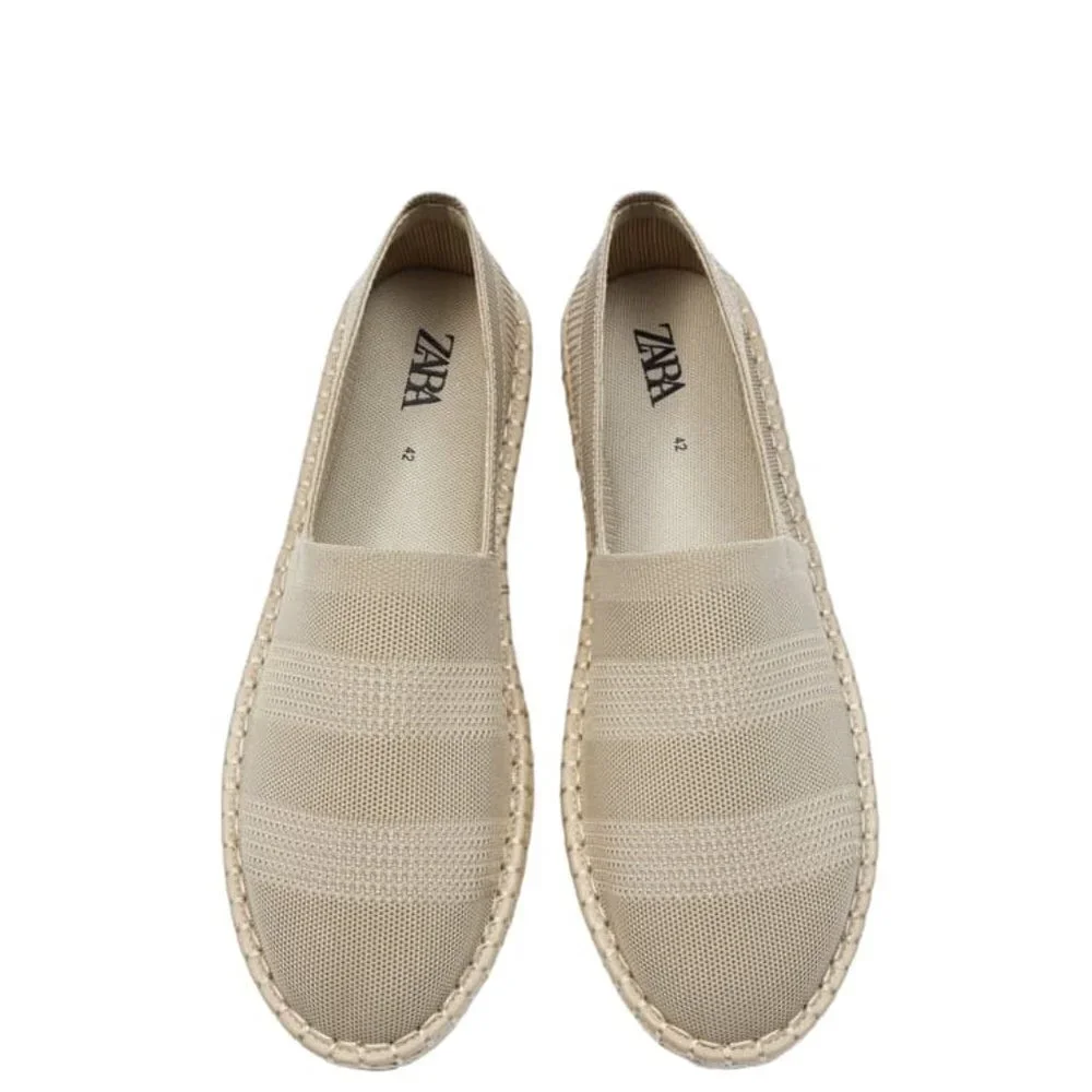 ZARA FABRIC ESPADRILLES BEIGE   2700/920/102 SIZE 8 usa